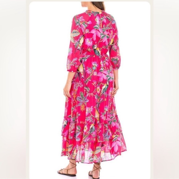 Banjanan Bazaar Pink Floral Maxi Dress Size XS in perfect condition- doesn’t fit - Picture 2 of 9